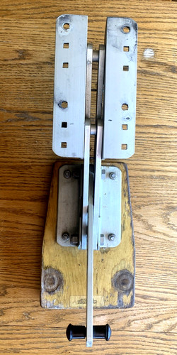 Vintage Spar Marine Wood Block Outboard Motor Bracket 20 H.P. Max Canada Mount