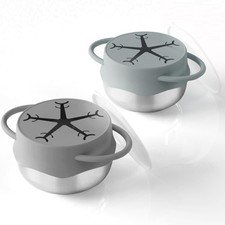 LOESLY Baby Snack Containers Stainless Steel Snack Cups for Toddler Silicone ...