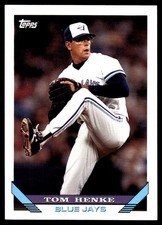 Tom Henke 1993 Topps #376 Toronto Blue Jays MLB READ FREE SHIPPING AutographDen
