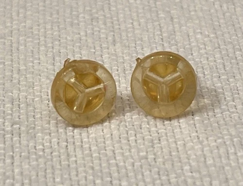 (2) 1950's Tonka Clear Headlights Original Parts