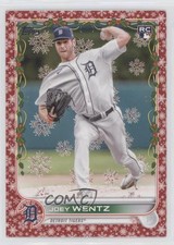 2022 Topps Holiday Mega Box Red Metallic 34/99 Joey Wentz #HW96 nd3