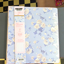 LoveShackFancy x Target Yoobi 1 in D-Ring Binder Floral Blue/White 220 Sheets