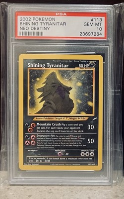 Pokemon - Shining Tyranitar #113 - Neo Destiny - PSA 10 GEM MINT