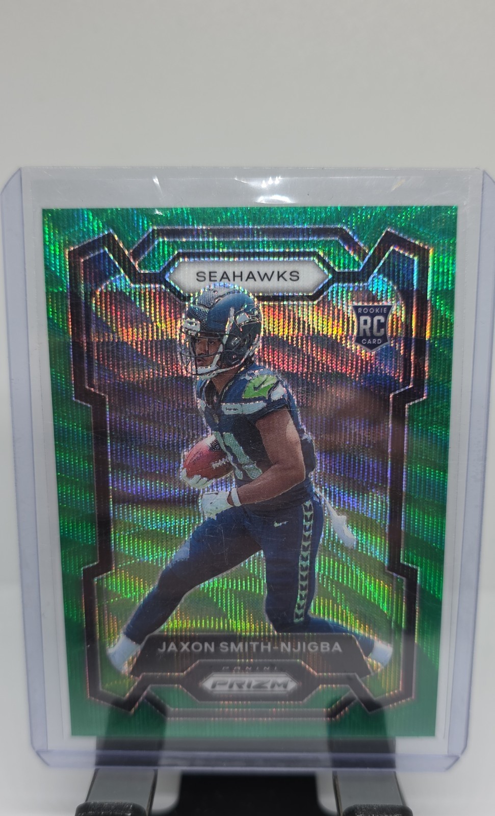 2023 Panini Prizm - Rookies Jaxon Smith-Njigba #390 Green Wave Prizm (RC)