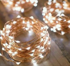 String Lights, Fairy USB String Light with 200 Warm White LEDs, 66 FT Copper ...