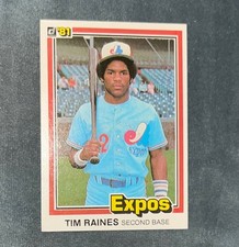 1981 Donruss Set-Break #538 Tim Raines RC No Crease Great Condition
