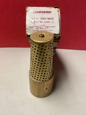 NOS Harvard 1 1/4" brass foot valve # 5000 American Granby Co. for well pump