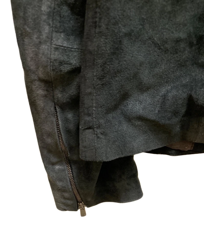 DIESEL Black Gold Suede double rider jacket leather Size: L Green Men - Image 3 of 4