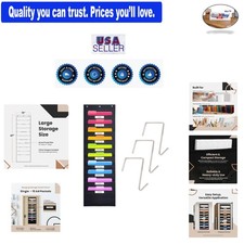 Black Nylon Pocket Chart with 10 Pockets  3 Over Door Hangers for Classroom ...