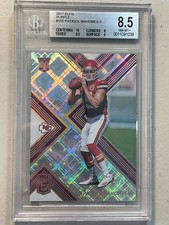 Patrick Mahomes BGS 8.5 2017 Panini Donruss Elite /99 Purple Rookie RC #15