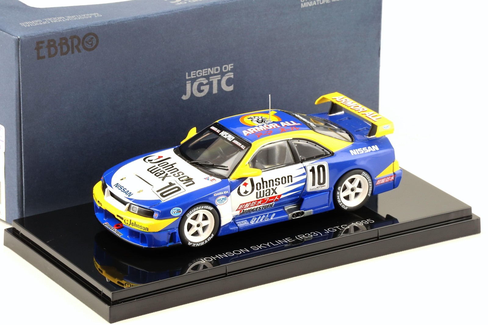 1:43 Ebbro Nissan Skyline R33 Johnson Skyline #10 - Jgtc 1995