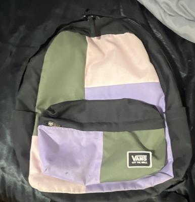 VANS Off The Wall Colorblock Backpack Multicolor/Black Zip, Pockets, Adjustable