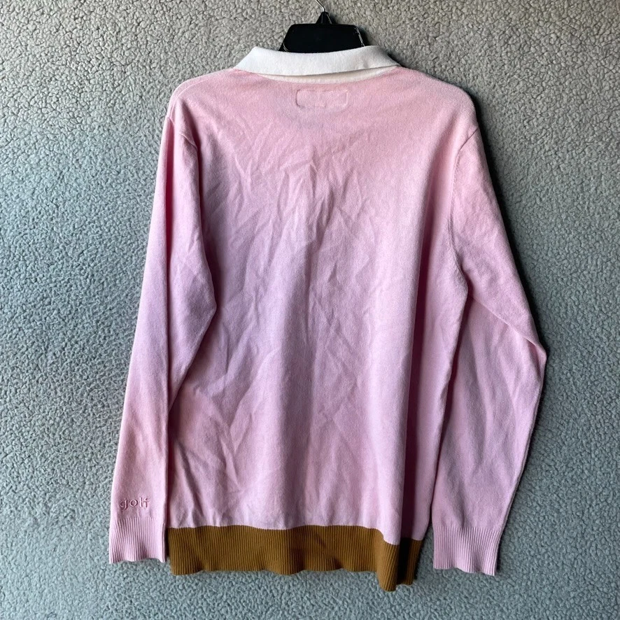 Tyler The Creator Golf Polo Long Sleeve Pink Shirt Size Large - Image 4 of 4