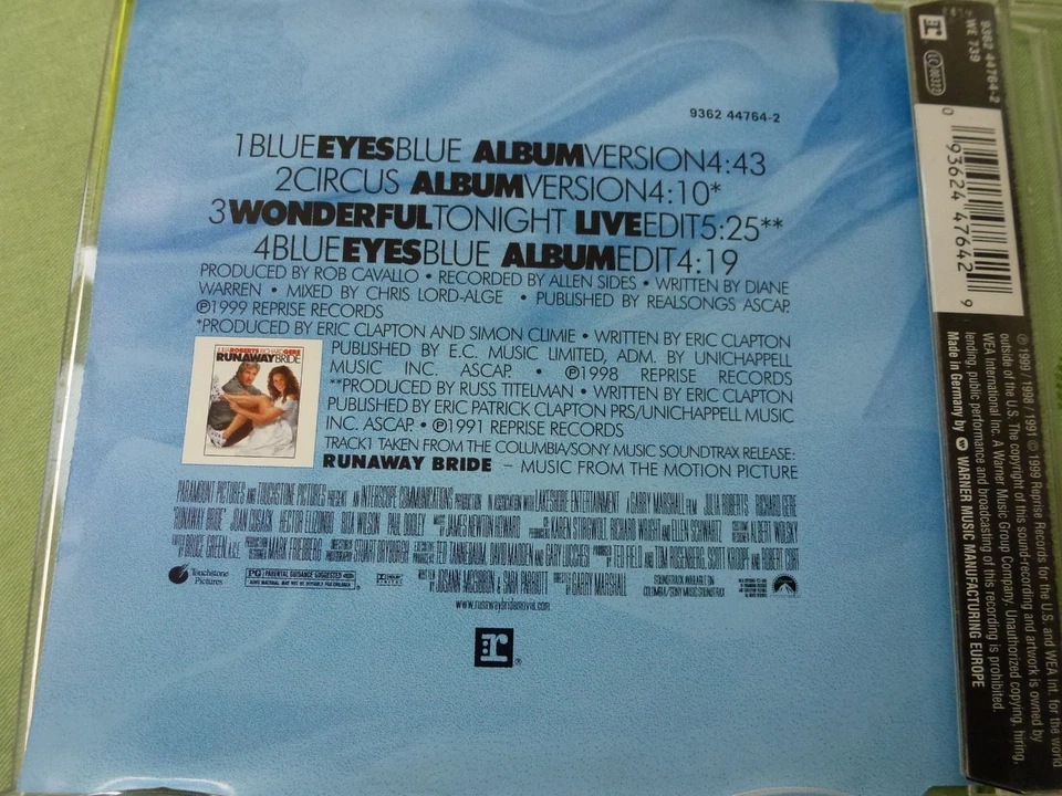Eric Clapton – Blue Eyes Blue ⭐️ Single  CD - 1999 - neuwertig - Bild 2 von 3