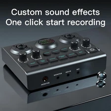 Sanpyl Live Broadcast Sound Card, Audio Interface Sound Card Mixer for Live (B2)