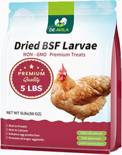 5LB Dried Black Soldier Fly Larvae for Chickens Bulk, Non GMO 86X High Calcium G