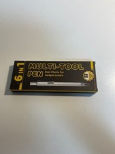 6 6-in-1 Multi-Tool Pen Retractable Ballpoint Screwdrivers Level New