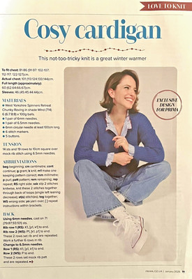 PRIMA EXKLUSIVE STRICKMUSTER MOCK RIB, V-AUSSCHNITT CARDIGAN - GROBES GEWICHTIGES GARN