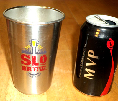 [SLO BREW Co.] SAN LUIS OBISPO-CALIFORNIA, STAINLESS STEEL METAL CUP, VINTAGE