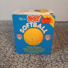 Vintage 1985 Official Nerf Yellow High Visibility Foam Softball No. 0296 NEW USA