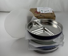 Elk and Friends Stainless Steel Divided Plates with Silicone Sleeve/Babies/New