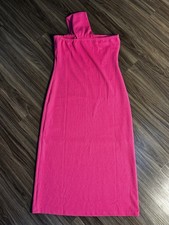 Porridge Antonia Twist-Front Ribbed Maxi Dress Women’s XL Pink – New with Tags