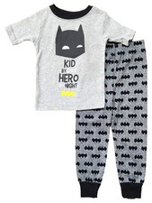 DC Comics Toddler Boys Gray  Black Batman Pajamas Sleep Set 3T
