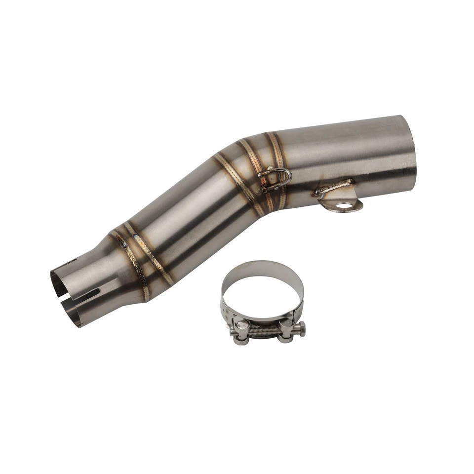 For Yamaha YZF R6 2006-2024 Mid Exhaust Pipe Slip On Muffler Tail Pipe 61mm Foto 3 de 4