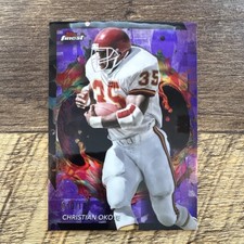 Topps Finest Purple Christian Okoye Kansas City Chiefs #300 /12 Rare 2024
