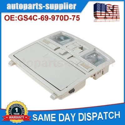 Overhead Console Reading Light For 2009-13 Mazda 6 CX-9 W/ Sun Roof GS4C69970D75 - image 1 of 4