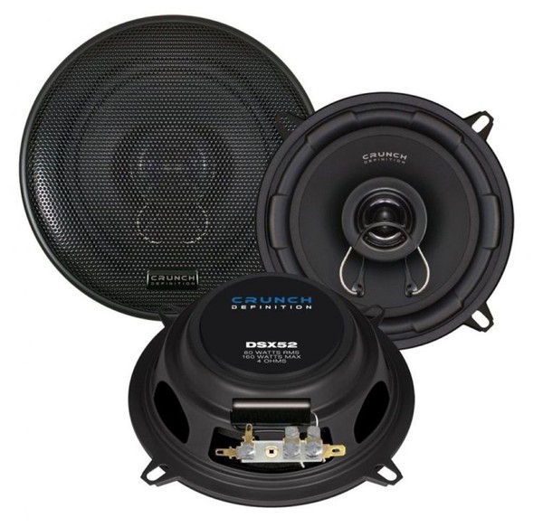 Crunch DSX52 13Cm Koaxe 160WATT Lautsprecher 130Mm Einbau Boxen SET KFZ PKW Auto-image