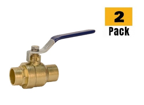 Plumbing lot(2) 1-1/2" Lead Free Sweat Solder Full Port Water ShutOff Ball Valve