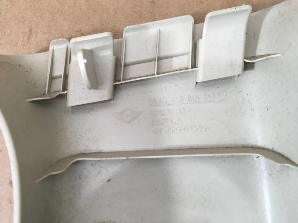 MINI COOPER COUNTRYMAN 2011-2015 CENTRO SUPERIOR IZQUIERDO BORDE PILAR B FABRICANTE DE EQUIPOS ORIGINALES. Foto 3 de 4