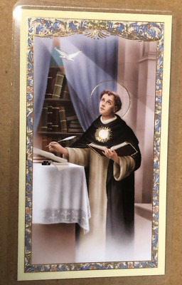 Saint Thomas Aquinas Laminated Student Prayer Card, New #PCL-34