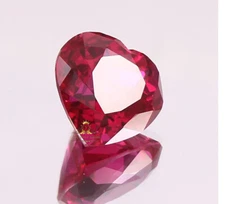 Certified 22.15  Ct Natural Heart Shape Flawless Burmese Red Ruby Loose Gemstone