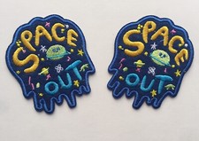 Christmas Deals 2 Out Space Iron/ Sew On Embroidered Patch Appliqués Badge