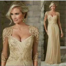 HOT Chiffon Dresses for Formal Occasions Elegant Champagne Mother of the Bridal
