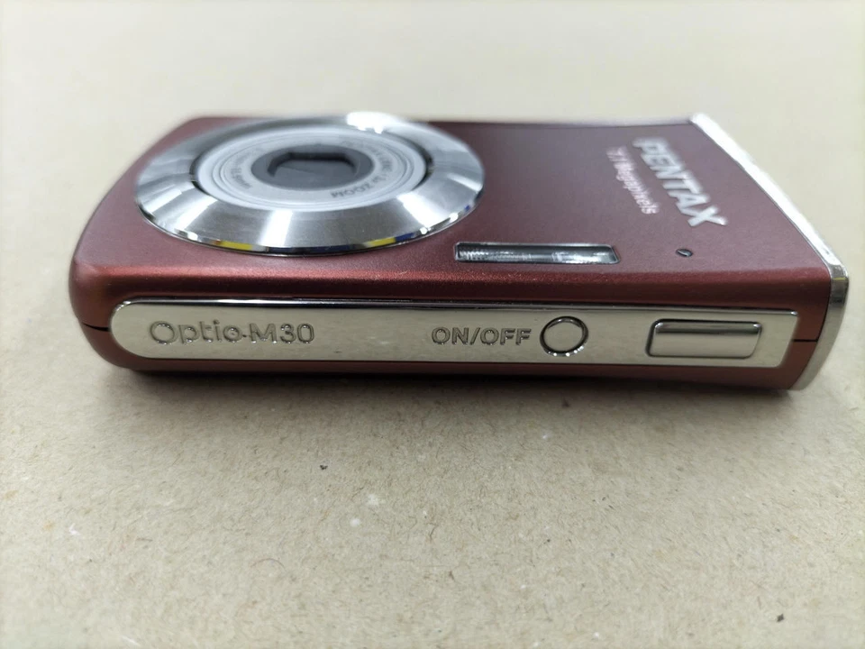 Pentax Optio M30 Digital Camera 7.1MP 3x Optical Zoom Wine Red Used From Japan - Image 3 of 4