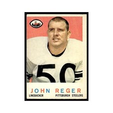 John Reger Rookie 1959 Topps #124 Pittsburgh Steelers Football Card EX