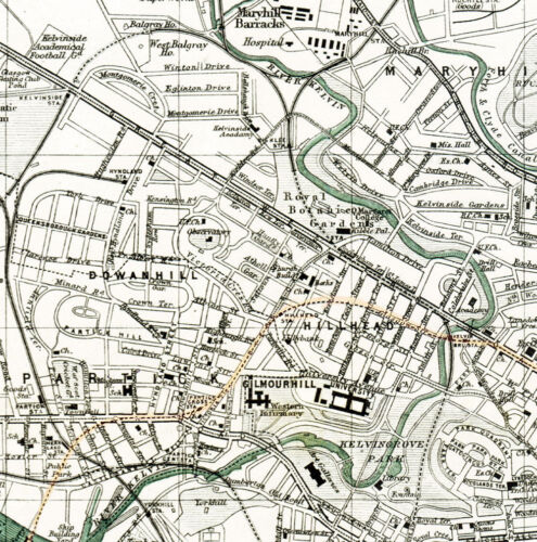 Glasgow City Map from 1908 (Ward, Lock & Co.) Vintage Print Poster - Picture 3 of 3