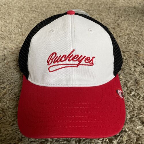 NEUF Ohio State Buckeyes femme réglable casquette rouge maille dos - Photo 1 sur 5