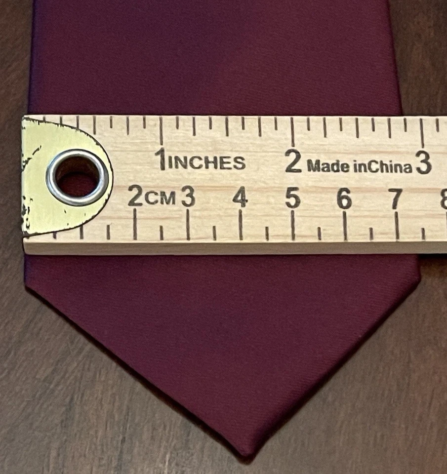 Corbata Croft & Barrow Borgoña 100% Poliéster Hombre Hecha en China Foto 4 de 4