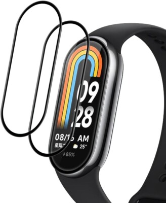 2X 3D Schutzglas für Xiaomi Mi Band 8 Panzerfolie Display Full Screen Curved