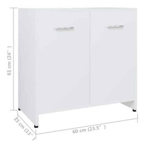 Bathroom Under Sink Cabinet Basin Storage Cupboard Vanity Unit Furniture - Picture 6 of 36