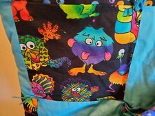 Multi Color Patchwork Cotton Quilt Handmade Comforter 53x42 Nwot BLANKET