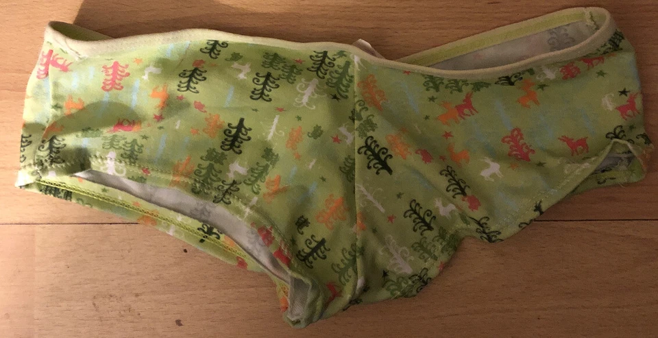 Light Green W Trees & Deer Design (XL) Women's Panty Underwear Polyester/Spandex - Image 2 of 2