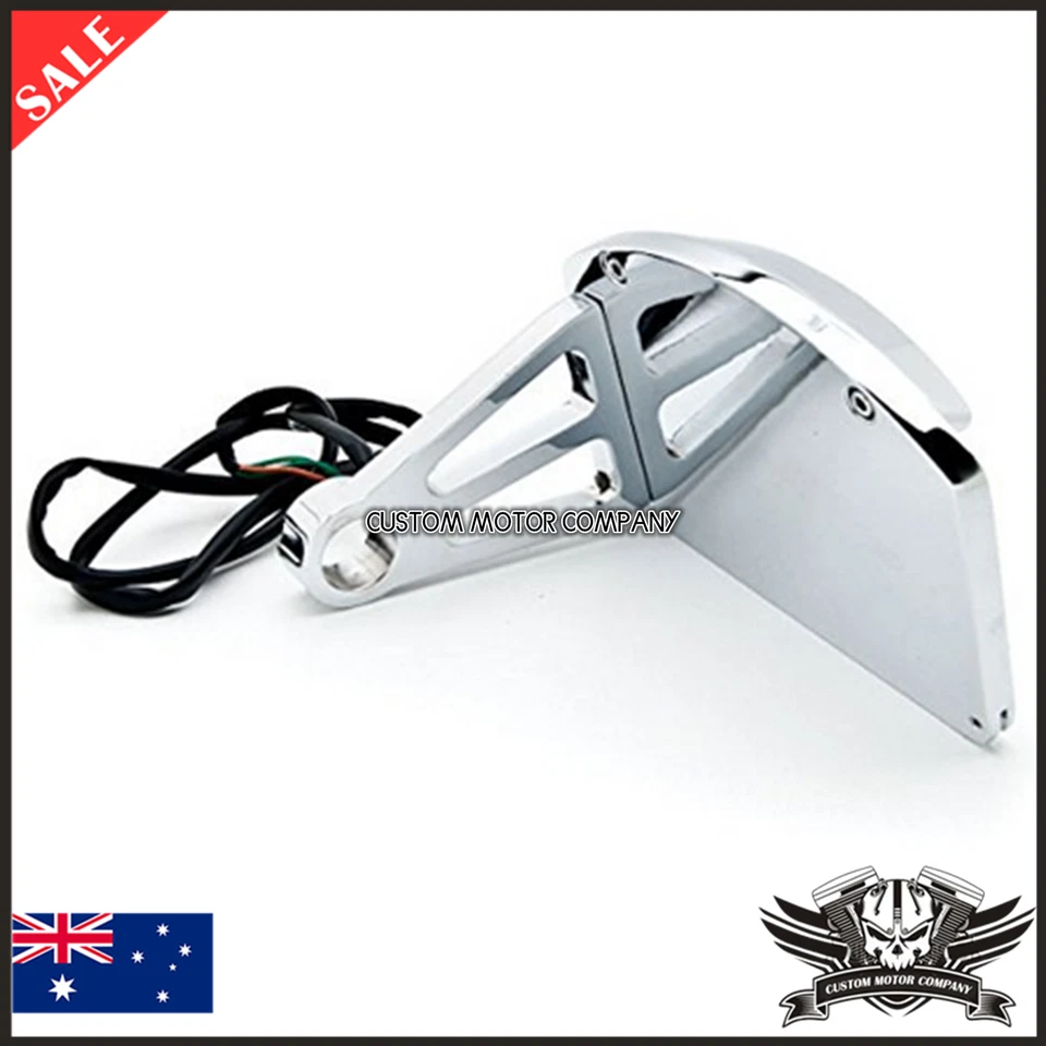 1" Cromo Eje Lateral LED Placa Luz Trasera Harley XL Sportster 1200 Personalizada Foto 3 de 4