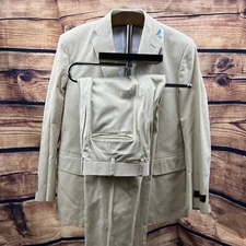 Brooks Brothers X Thom Browne Suit By Southwick Beige Size 42R 36W Solid