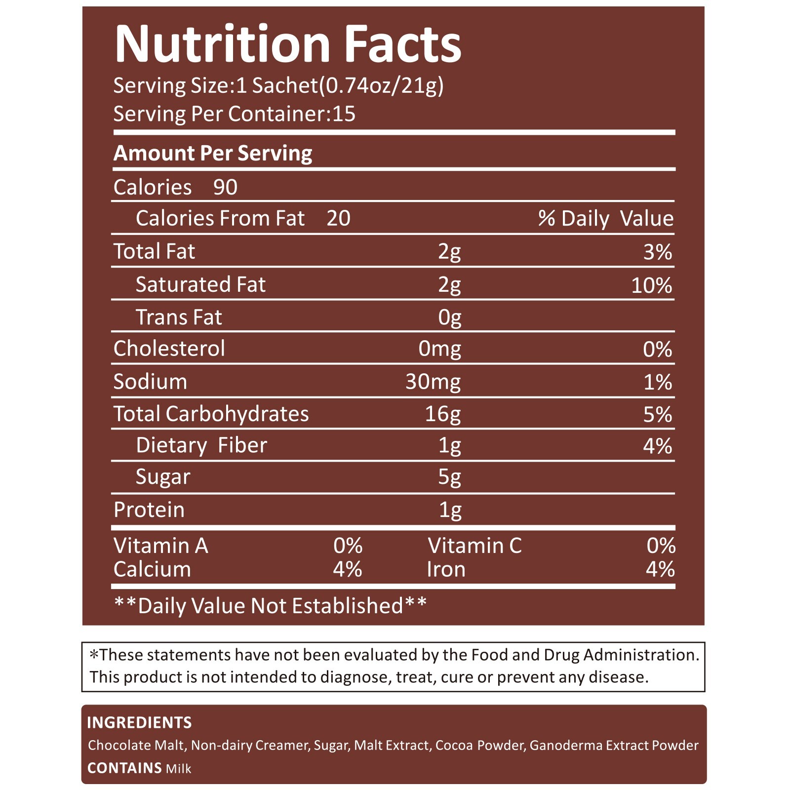 Mushroom Hot Chocolate Hot Cacao Mix with Reishi (Pack of 3)