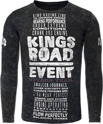 Key Largo Herren Longsleeve Event langarm rundhals T-Shirt Vintage Look MLS00017